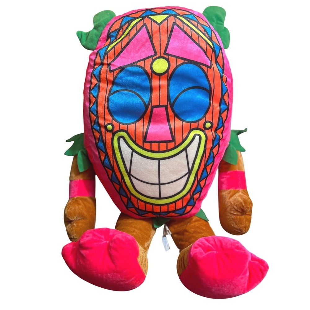Classic Toy Co Tiki Mask Plush Stuffed Toy Pink Brown Multi Color 2018 Kids Toy